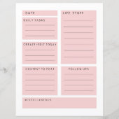 ピンクソーシャルメディア影響者毎日のプランナー (正面)