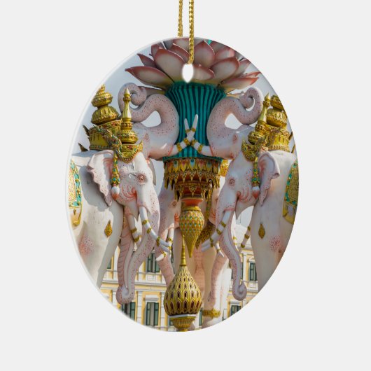 ピンクゾウの像バンコクタイ セラミックオーナメント (右)