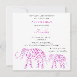 ピンクゾウアンナプラシャン|ファーストライス 招待状