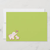 ピンクゾウ写真誕生日パーティー 招待状 (裏面)