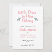 ピンクゾーンズクリスチャン献身的招待状 招待状 (正面)