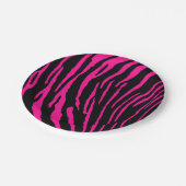 ピンクタイガーストライプズ ペーパープレート (アングル)