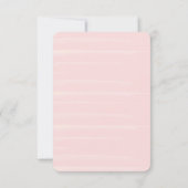 ピンクタイガーベビーシャワーアドバイスカード 招待状 (裏面)