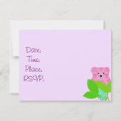 ピンクタイガーベビーシャワー招待状 招待状 (裏面)