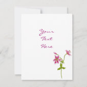 ピンクタイガーリリー招待状 招待状 (裏面)