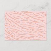 ピンクタイガー赤ちゃんシャワーお願いブックカード エンクロージャーカード (裏面)