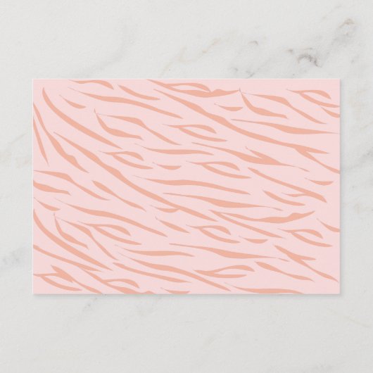 ピンクタイガー赤ちゃんシャワーお願いブックカード エンクロージャーカード (裏面)