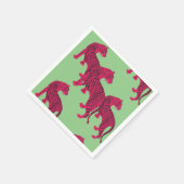 ピンクタイガー、野猫 スタンダードカクテルナプキン (角)