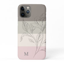 ピンクタイペクリームカラーブロックフローラモノグラム