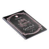 ピンクタイポグラフィガールズベビーシャワーゲストブック ノートブック (右側)