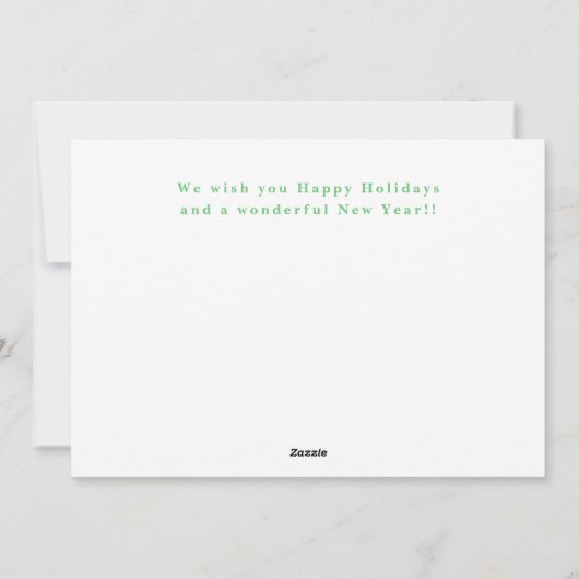 ピンクタイポグラフィクリスマスフォトホリデーカード シーズンカード (裏面)