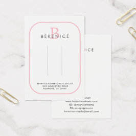 ピンクタイポグラフィモノグラムロゴヘアクリップ表示