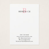 ピンクタイポグラフィモノグラムロゴヘアクリップ表示 (裏面)