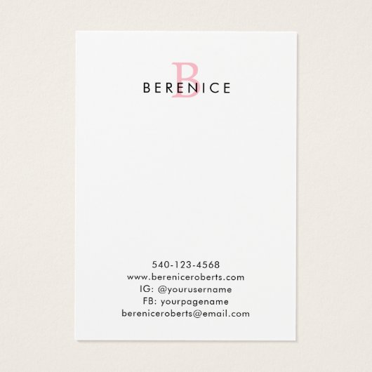 ピンクタイポグラフィモノグラムロゴヘアクリップ表示 (裏面)