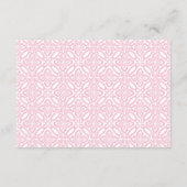 ピンクタイルイタリアンレモン赤ちゃん女の子シャワーレジストリ エンクロージャーカード (裏面)