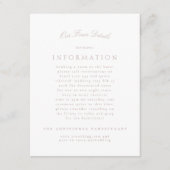 ピンクタクラシックーエレガントペフォーマル結婚ーズ エンクロージャーカード (正面)