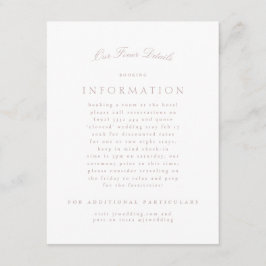 ピンクタクラシックーエレガントペフォーマル結婚ーズ エンクロージャーカード