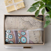 ピンクタコクラーケンヴィンテージマップコンパス 薄葉紙 (ギフト)