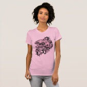 ピンクタトゥースカル Tシャツ (正面フル)