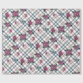 ピンクタトゥーバラ ラッピングペーパー (フラット)