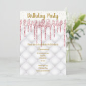 ピンクタフテッドケーキすべての行事誕生日 招待状 (スタンド正面)