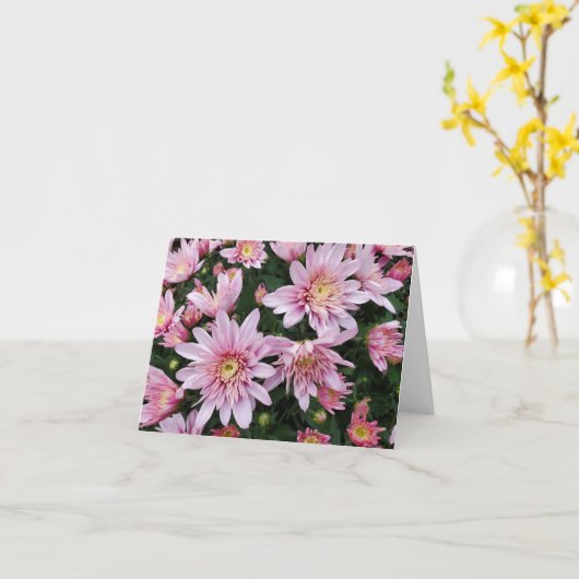 ピンクタム カード (黄色い花)