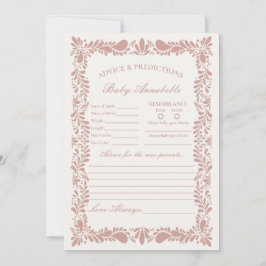 ピンクタラベラスペインのタイルアドバイスベビーカード 招待状