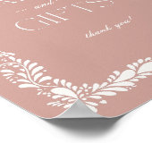 ピンクタラベラスペインのタイルカードとギフトサイン ポスター (角)