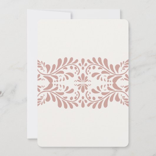 ピンクタラベラスペインのタイルフェスタ日付を保存 招待状 (裏面)