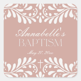 ピンクタラベラスペインのタイルFiestaバプテスマ スクエアシール