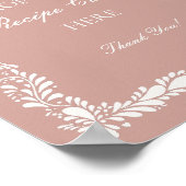 ピンクタラベラタイルスペインの共有アレシピブライダル ポスター (角)