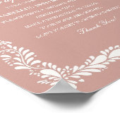 ピンクタラベラタイルタイムカプセルベビー誕生日ゲーム ポスター (角)