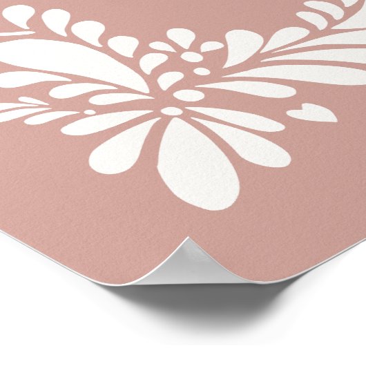 ピンクタラベラタイルフィエスタスペインのバプテスムウェルカム ポスター (角)