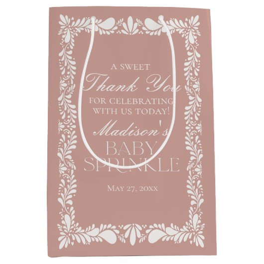 ピンクタラベラタイルフィエスタベビースプリンクルビリーズ ミディアムペーパーバッグ (正面)