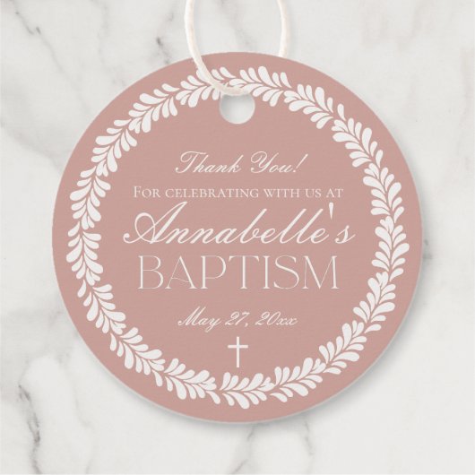 ピンクタラベラタイルフィスペインのエスタバプティスサークル フェイバータグ (裏面)