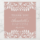 ピンクタラベラタイルフィスペインのエスタバプテスマ ワインラベル (シングルラベル)