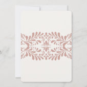 ピンクタラベラタイルフィスペインのエスタベビーシャワー 招待状 (裏面)