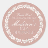 ピンクタラベラタイルフィスペインのエスタベビースプリンクル ラウンドシール (正面)