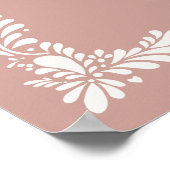 ピンクタラベラタイルフェスタ誕生日パーティーウェルカム ポスター (角)