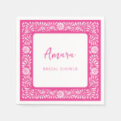 ピンクタラベラブライダルシャワー スタンダードカクテルナプキン (正面)