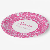 ピンクタラベラブライダルシャワー ペーパープレート (アングル)