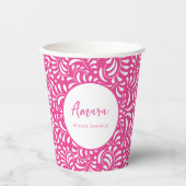 ピンクタラベラブライダルシャワー 紙コップ (正面)