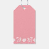 ピンクタラベラメキシコ産ベビーシャワーありがとう ギフトタグ (裏面)