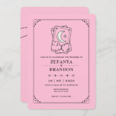 ピンクタロット結婚ズ 招待状 (正面/裏面)