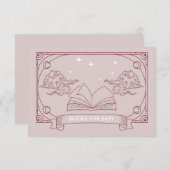 ピンクタロット赤ちゃんシャワーベビー収納用ブック エンクロージャーカード (正面/裏面)