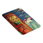 ピンクタワーユニコーンかわいいラプンツェルの人形 マグネット (右側)