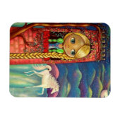 ピンクタワーユニコーンかわいいラプンツェルの人形 マグネット (横)