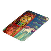 ピンクタワーユニコーンかわいいラプンツェルの人形 マグネット (左側)