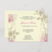 ピンクタングランジ葉スワーズリハーサルディナー 招待状 (正面/裏面)