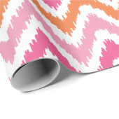ピンクタンジェリンジガズイカットパターン ラッピングペーパー (ロールコーナー)
